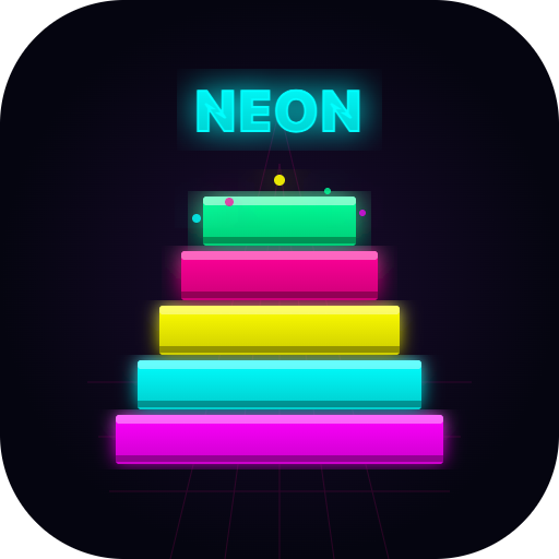 NeonStack - Retro-wave neon block stacking game